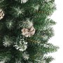 Árbol de Navidad artificial estrecho con soporte PVC 180 cm