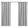Blickdichte Vorhänge mit Haken, Leinenoptik, 2 Stück, grau, 140x175 cm von vidaXL, Vorhänge und Gardinen - Ref: Foro24-321172...