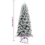Árbol de Navidad artificial con nieve PVC y PE 210 cm