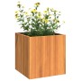 Jardinera de madera maciza de acacia 45x45x45 cm