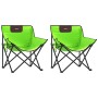 Sillas de camping con bolsillo plegables 2 unidades verde en Sillas de jardín | Comprar online en Foro24