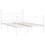 Estructura cama con somier sin colchón metal blanco 120x200 cm