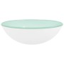 Lavabo de vidrio templado blanco 42x14 cm
