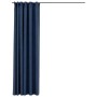 Blackout curtain with hooks in blue linen look 290x245 cm by vidaXL, Curtains and curtains - Ref: Foro24-321183, Price: 41,12...