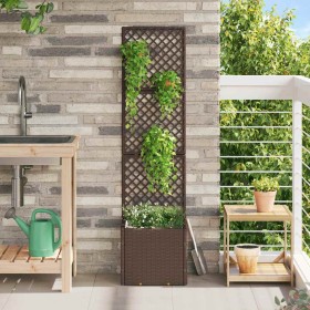 Jardinera Marrón 35 x 30 x 135 cm Metal