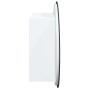 Armario de baño con espejo redondo y LED blanco 40x40x17,5 cm
