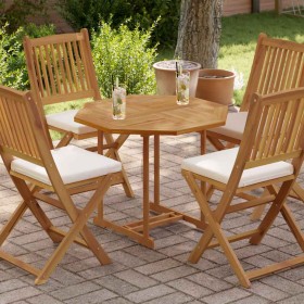 Tablero de mesa octogonal de madera maciza de teca 80x80x2,5 cm Tablero de mesa octogonal de madera maciza de teca 80x80x2,5 cm