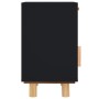 Mesitas de noche 2 uds madera maciza pino negro ratán natural