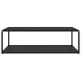 Mesa de centro vidrio templado negro 120x60x35 cm