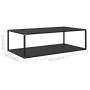 Mesa de centro vidrio templado negro 120x60x35 cm