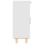 Aparador madera maciza pino y ratán natural blanco 60x30x75 cm