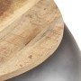 Mesa de centro de madera de mango maciza gris 68x68x30 cm