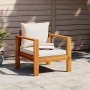 Sillón de jardín con cojines madera maciza de acacia en Sofás modulares de exterior | Comprar online en Foro24