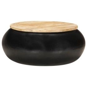 Schwarzer Couchtisch aus massivem Mangoholz, 68 x 68 x 30 cm von vidaXL, Couchtisch - Ref: Foro24-323533, Preis: 176,39 €, Ra...