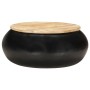 Black solid mango wood coffee table 68x68x30 cm by vidaXL, Coffee table - Ref: Foro24-323533, Price: 176,39 €, Discount: %