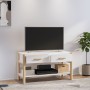 Mueble para TV madera contrachapada blanco 82x38x45 cm