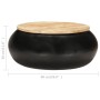 Black solid mango wood coffee table 68x68x30 cm by vidaXL, Coffee table - Ref: Foro24-323533, Price: 176,39 €, Discount: %