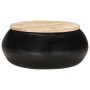 Black solid mango wood coffee table 68x68x30 cm by vidaXL, Coffee table - Ref: Foro24-323533, Price: 176,39 €, Discount: %