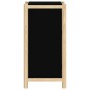 Aparador de madera contrachapada negro 62x38x75 cm