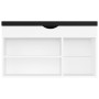 Schuhbank mit weißem Holzwerkstoffkissen 80x30x47 cm von vidaXL, Schuhregale und Schuhorganisatoren - Ref: Foro24-326759, Pre...