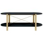 Mesa de centro madera contrachapada negro 110x48x40 cm