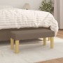 Banco de tela gris taupe 70x30x30 cm