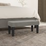 Banco de terciopelo gris claro 70x30x30 cm
