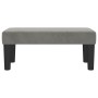 Banco de terciopelo gris claro 70x30x30 cm