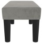 Banco de terciopelo gris claro 70x30x30 cm