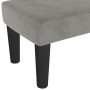 Banco de terciopelo gris claro 70x30x30 cm