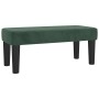 Banco de terciopelo verde oscuro 70x30x30 cm