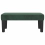 Banco de terciopelo verde oscuro 70x30x30 cm