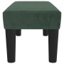 Banco de terciopelo verde oscuro 70x30x30 cm