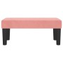 Banco de terciopelo rosa 70x30x30 cm