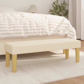 Banco de tela color crema 100x30x30 cm