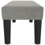 Banco de terciopelo gris claro 100x30x30 cm