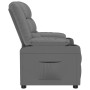 Sillón reclinable de cuero sintético gris