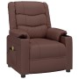 Sillón de masaje cuero sintético marrón