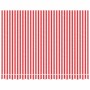 Tela de repuesto de toldo rayas rojas y blancas 3,5x2,5 m