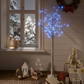 Árbol de Navidad LED azul sauce de interior y exterior 1,5 m