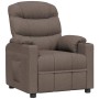 Sillón reclinable de tela gris taupe