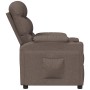 Sillón reclinable de tela gris taupe
