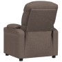 Sillón reclinable de tela gris taupe