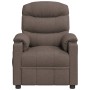 Sillón de masaje reclinable de tela gris taupé