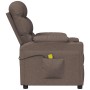 Sillón de masaje reclinable de tela gris taupé
