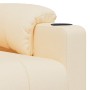 Sillón de masaje de tela color crema