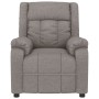 Sillón reclinable de tela gris taupe