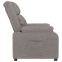 Sillón reclinable de tela gris taupe