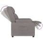 Sillón reclinable de tela gris taupe