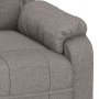 Sillón reclinable de tela gris taupe